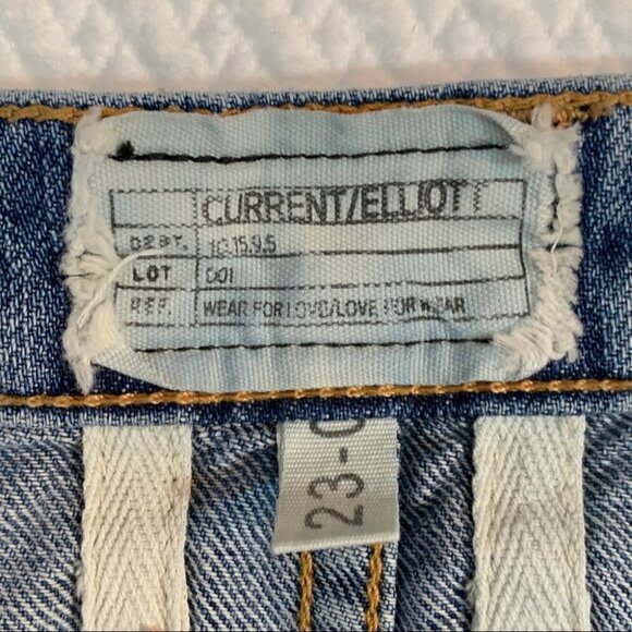 Current/elliott Unrolled Fling Boyfriend Jeans Size 23 Light Denim - Picture 7 of 13